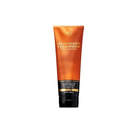 Bath & Body Works Men’s Body Cream, Mahogany Teakwood Scent, Ultimate Hydration Moisturizer with Shea Butter & Hyaluronic Acid for Dry Skin, Warm Woodsy & Masculine Scent, 8 oz - 1 Pack