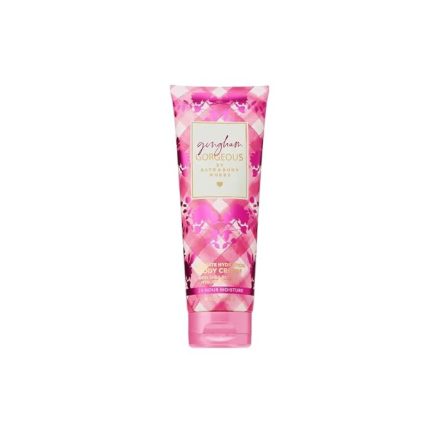 Bath & Body Works Gingham Gorgeous Body Cream, Ultimate Hydration Moisturizer with Shea Butter & Hyaluronic Acid for Dry Skin – Pink Strawberries, Peony Blooms, and Peach Nectar, 8 oz - 1 Pack
