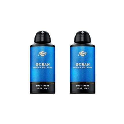 Bath & Body Works Body Spray for Men, Ocean Scent, Men’s Spray with Long-Lasting Personal Fragrance, Fresh Coastal Air & Cypress Scent, 8 oz - 2 Pack