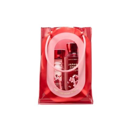 Bath & Body Works Japanese Cherry Blossom Gift Set with Body Wash, Fine Fragrance Mist, Lotion, & Hand Cream – Personal Care Collection for Gifting or Individual Use, Iconic Floral Scent - 1 Pack