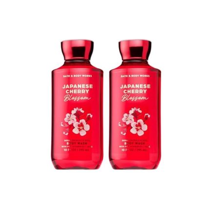 Bath & Body Works Japanese Cherry Blossom Body Wash, Nourishing Cleanser with Pro-Vitamin B5 & Aloe, Iconic Floral Scent, Gentle for Daily Use, 10 fl oz - 2 Pack