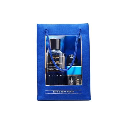 Bath & Body Works Men's Gift Set, Ocean Scent – with Body Wash, Bar Soap, Moisturizing Cream, Body Spray, Men’s Grooming Collection for Gifting or Everyday Use - 1 Pack