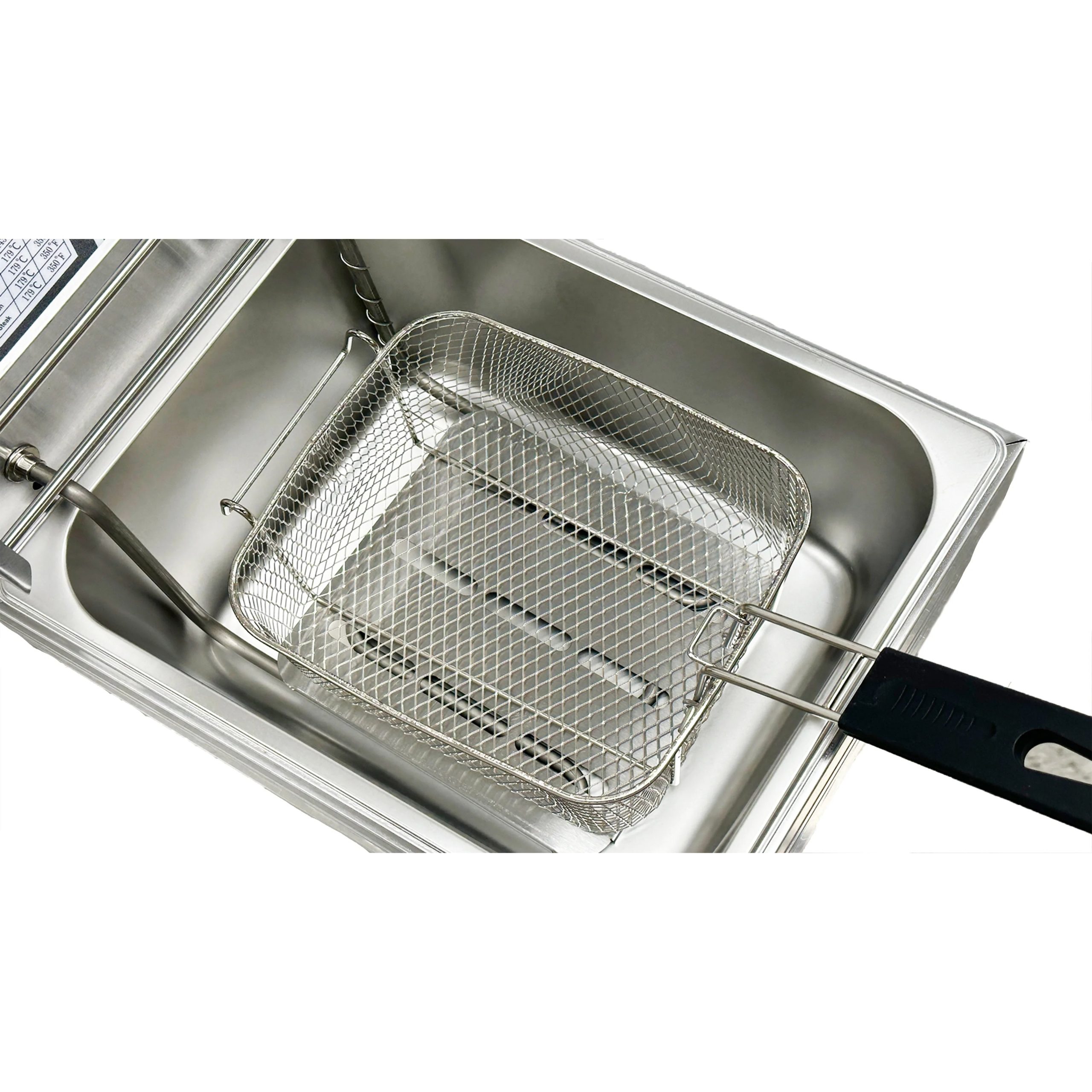 1600W Electric Deep Fryer, Stainless Steel Countertop Fryer Large Capacity, Thickening Multi-functional Fryer Commercial Single-chamber 2.5 Gallon - Image 5