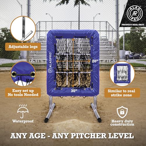 ALAGPRO? The Original 9 Hole Pitching Net with Strike Zone Pocket | Pitching Target for Baseball & Softball Pitchers - Image 12
