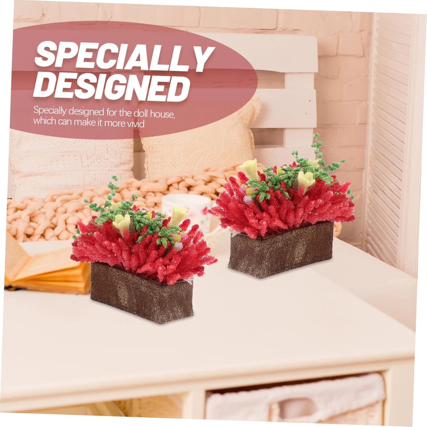 Doll House Potted Plant Artificial Bonsai Decor Mini Plants Mini DIY Bonsai Model Miniature Potted Plants Doll House Supply Artificial Potted Plant Tiny Bonsai Decor Mini Bonsai - Image 3