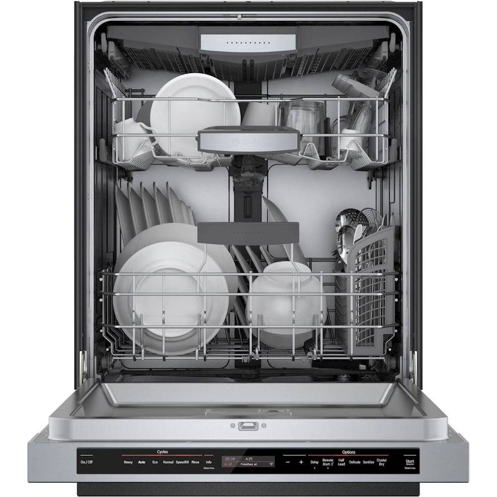 Bosch – 800 Series 24 Top Control Built-In Dishwasher with CrystalDry, Stainless Steel Tub, 3rd Rack, 42 dBa – Stainless steel - Image 16