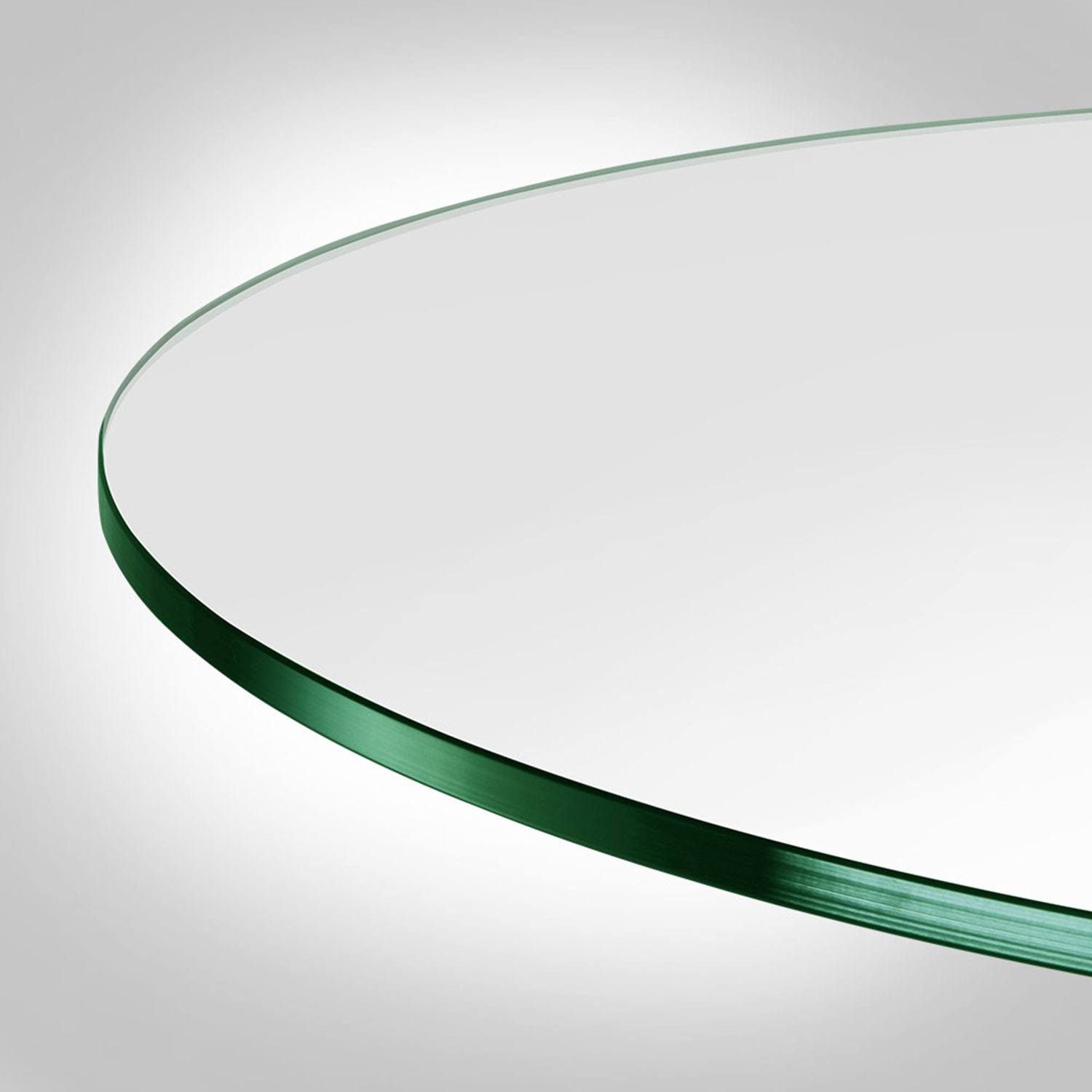 Dulles Glass 48 inch Round 3/8 inch Thick Tempered Glass Table Top, Clear - Image 3