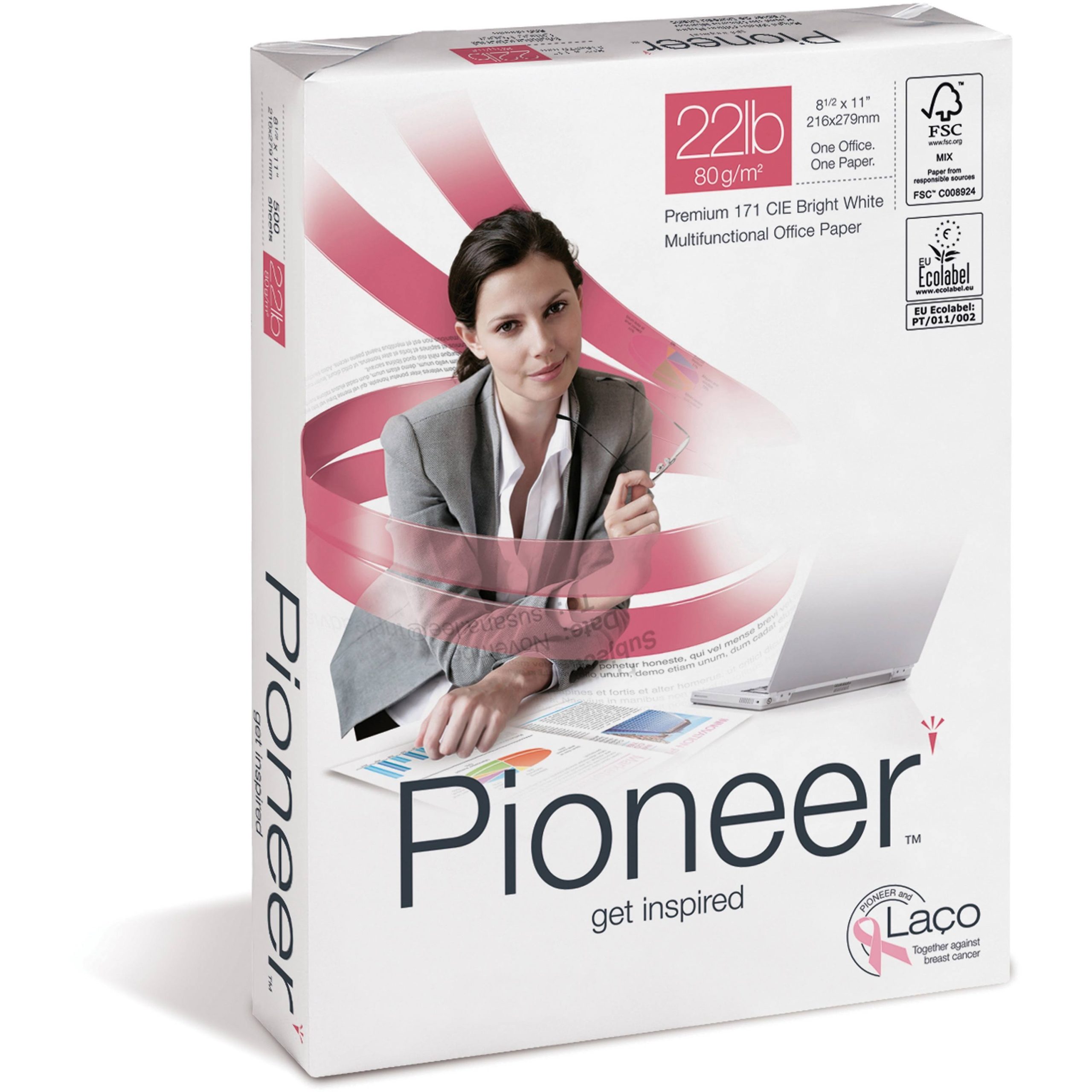 Pioneer Multipurpose Paper 99 Brightness 22 lbs. 8-1/2 x 11 Bright White 5000