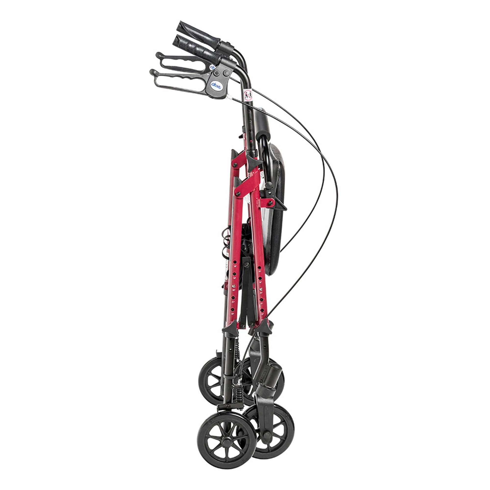 Drive Medical Adjustable Height Aluminum Frame Rollator with 6 Inch Casters, Red?? Last Day For Clearance - Image 4