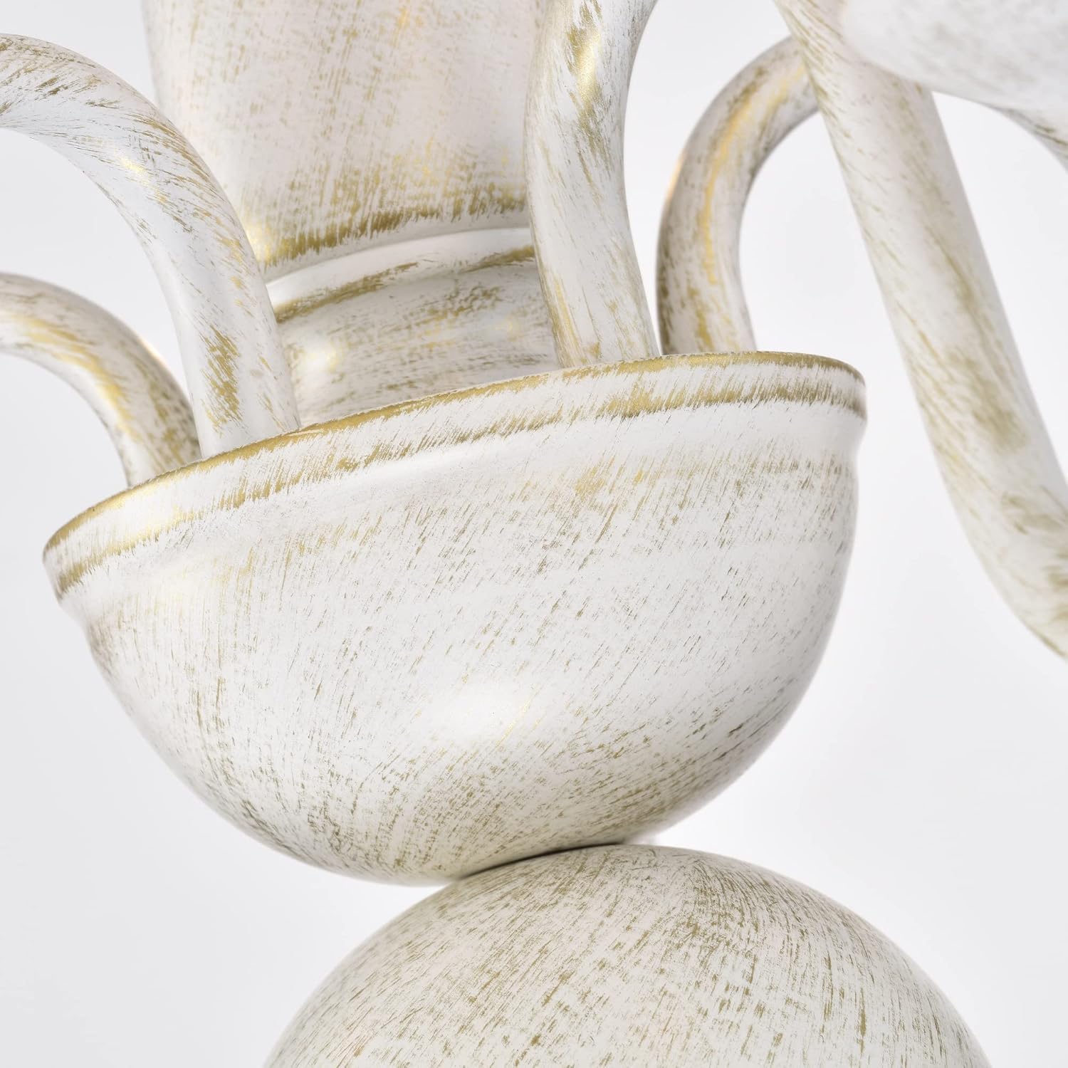 White Chandelier Small Rustic Chandeliers Farmhouse Metal Chandeliers 5 Light French Country Chandelier Lighting for Entryway,Foyer,Dining Room and Living Room - Image 6