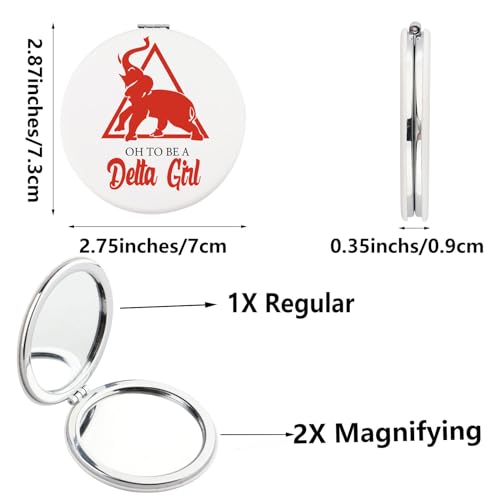 Delta Elephant Pocket Mirror Greek Sorority Sister Makeup Mirror to be a Girl Sorority Gift (Delta Girl) - Image 2
