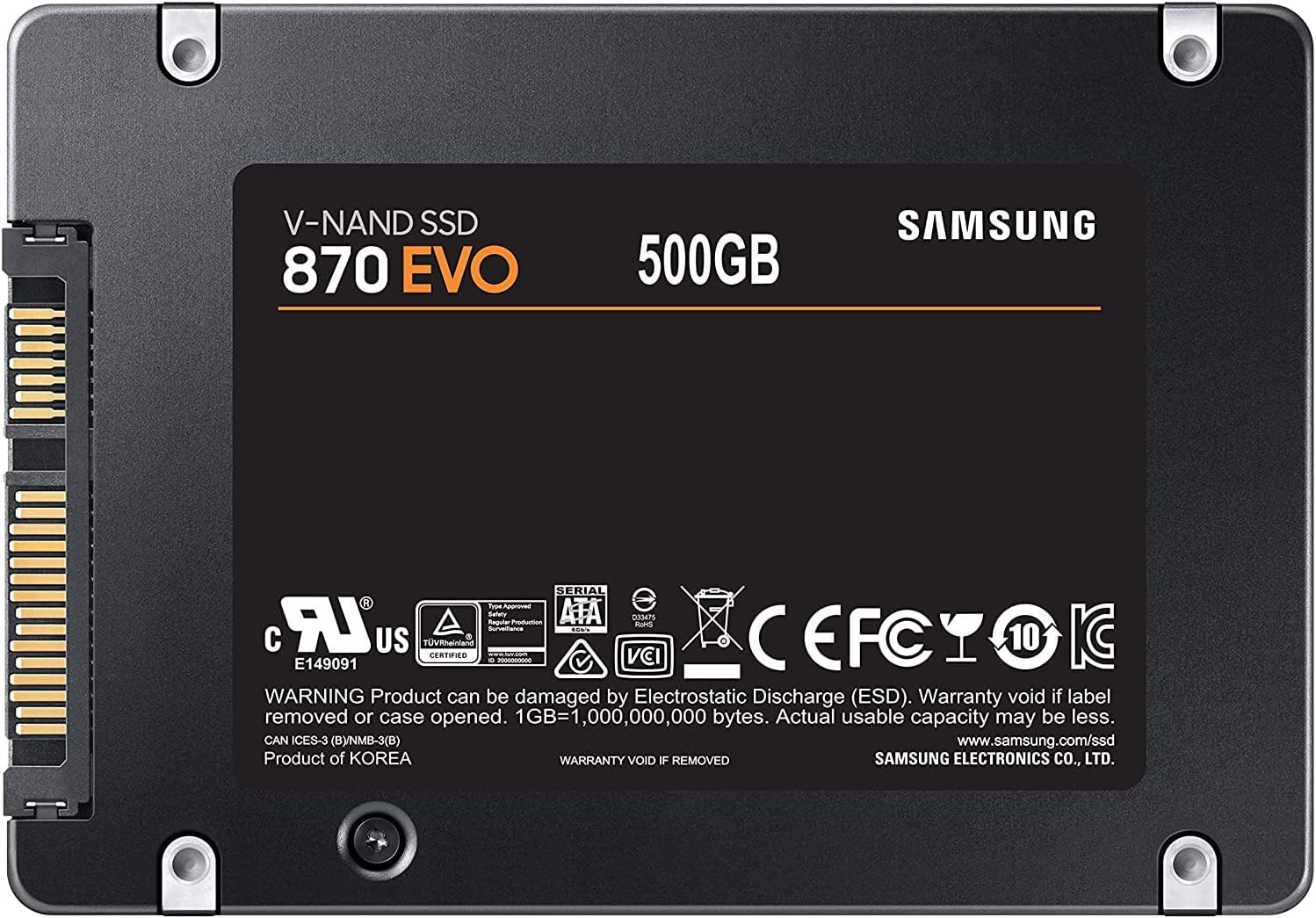 Sam-Sung 870 EVO SATA III SSD 2.5?? / MZ-77E500B / Internal Solid State Hard Drive, Upgrade PC or Laptop Memory and Storage for IT Pros, Creators, Everyday Users (500 GB) - Image 4