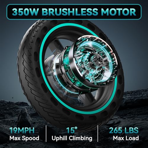 Electric Scooter for Adults, 19/25 Mph Max Speed, 21/25/35 Miles Range,350/500/600W APP Control E-Scooter with 8.5/10 Inflatable tire, Foldable Escooter with App Control, UL 2272 Certified - Image 33