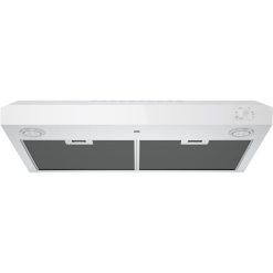 Alternative view of GE – 30 Convertible Range Hood – White on white