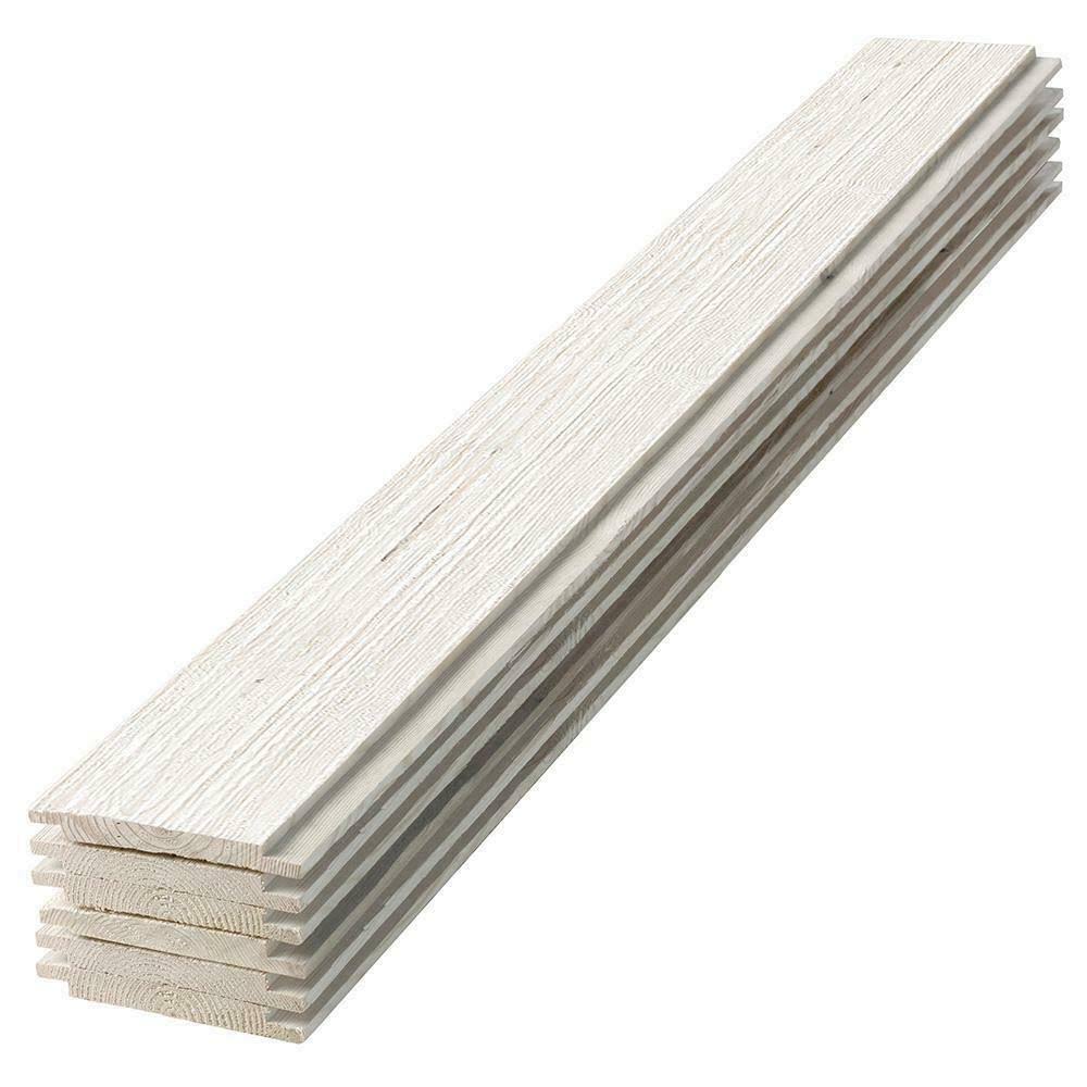 UFP-Edge 1 in. x 6 in. x 6 ft. Barn Wood White Shiplap Pine Board (6-Pack)