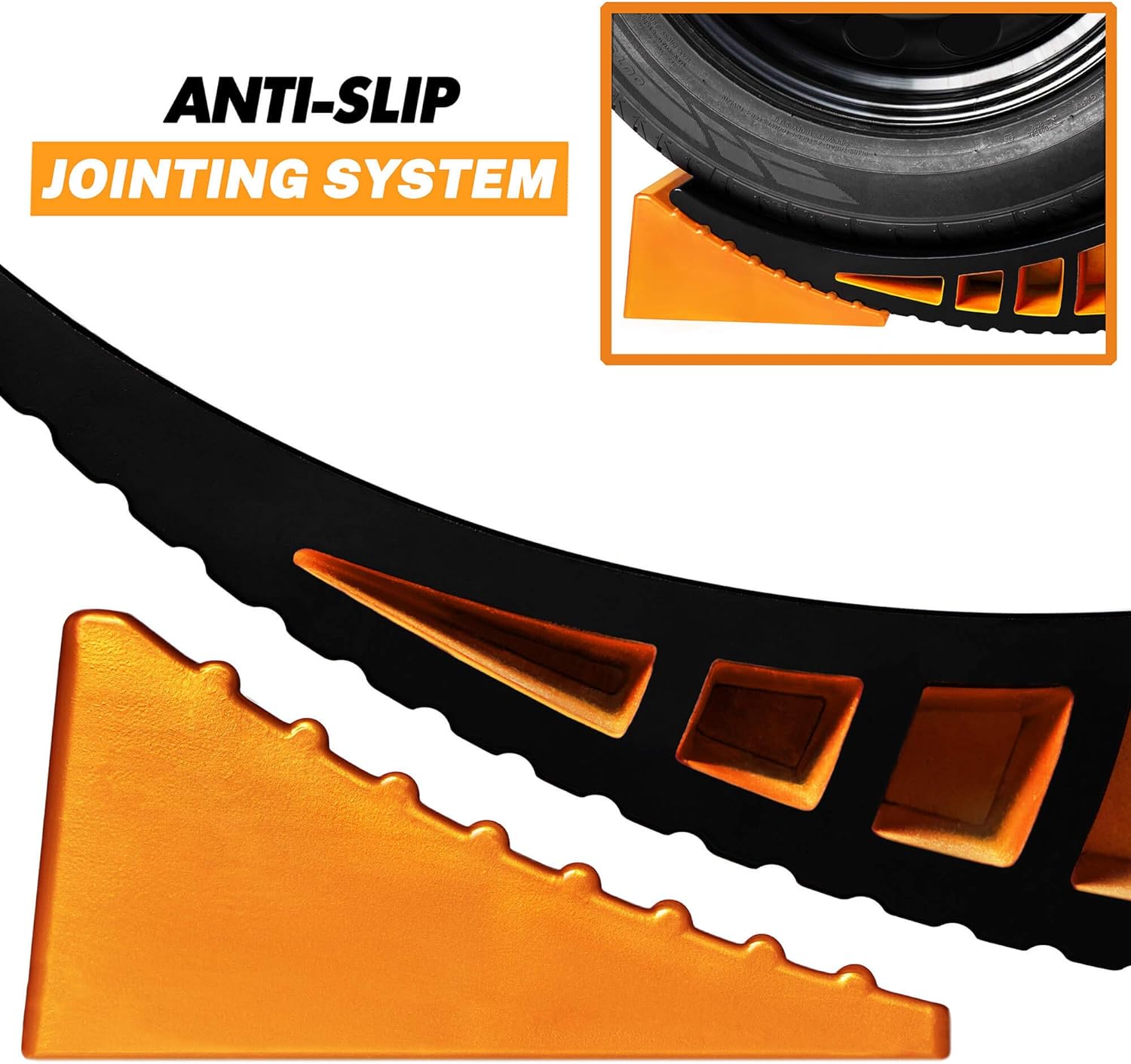 CARMTEK Camper Leveler Premium Kit – Curved RV Levelers with Camper Wheel Chocks, Rubber Mats and Carry Bag | Faster Camper Leveling Than RV Leveling Blocks - Image 2