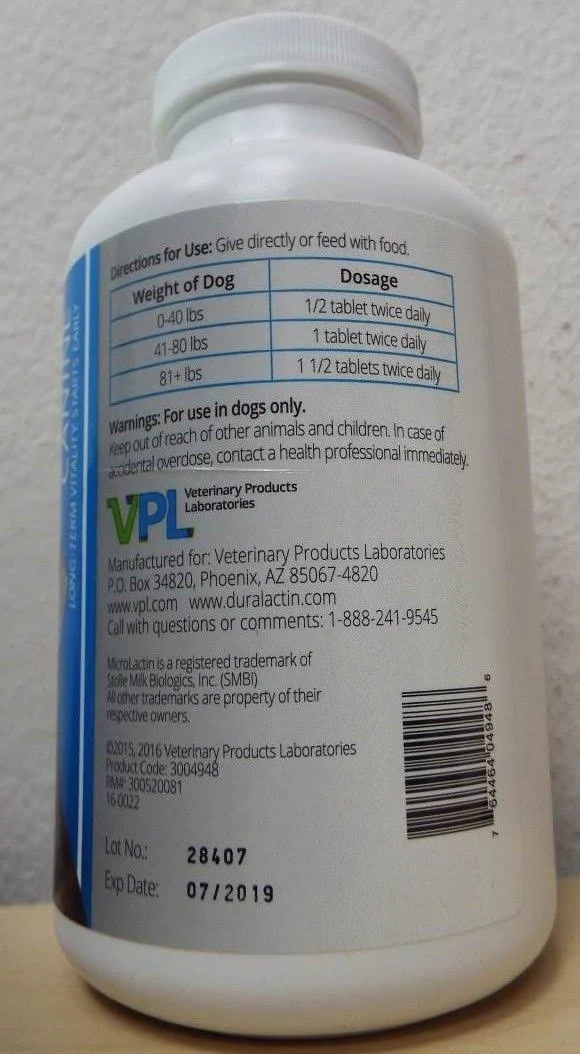 Duralactin Canine 180 Chewable Tablets - Image 3