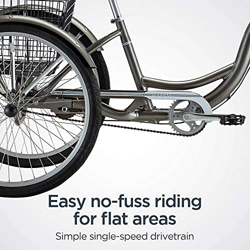 Schwinn Meridian Adult Tricycle with 26-Inch Wheels in Dark Silver - Image 4