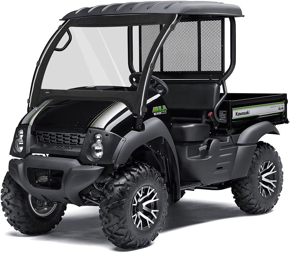 Kemimoto UTV Windshield Compatible with Kawasaki Mule 600 Mule 610XC SE SX Clear Fold Up UTV Full Front Windshield - Image 8