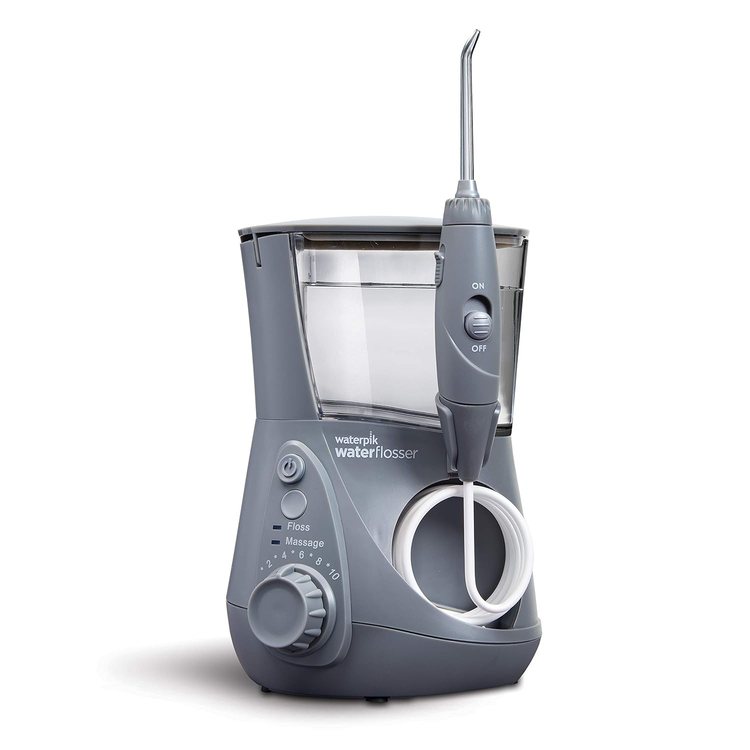 Waterpik Aquarius Water Flosser Professional For Teeth, Gums, Braces, Dental Care, Electric Power With 10 Settings, 7 Tips For Multiple Users And Needs, ADA Accepted, White WP-660 - Image 3