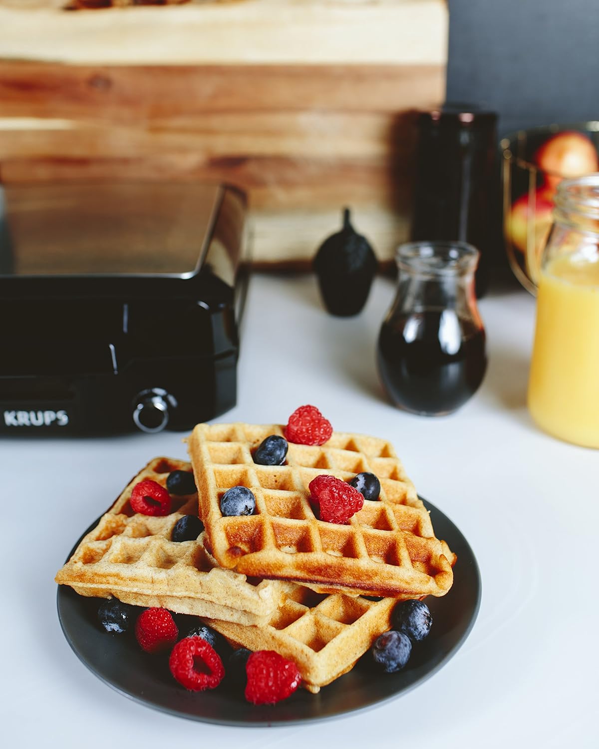 KRUPS Belgian Waffle Maker, Waffle Maker with Removable Plates, 4 Slices, Silver/Black - Image 7