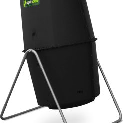 Spin Bin 60 Gal. Outdoor Compost Tumbler Rotating Garden Composter Bin (Black)