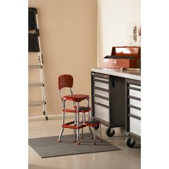 Alternative view of Cosco Red Retro Counter Chair / Step Stool