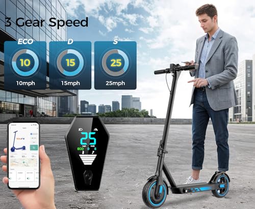 Electric Scooter for Adults, 19/25 Mph Max Speed, 21/25/35 Miles Range,350/500/600W APP Control E-Scooter with 8.5/10 Inflatable tire, Foldable Escooter with App Control, UL 2272 Certified - Image 43