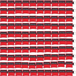 100pcs CPR Face Shield Mask Keychain Keyring Emergency Kit CPR Face Shields for First Aid or CPR Training (Red-100)