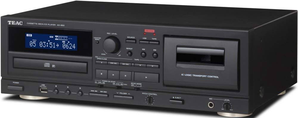 Teac Cassette and CD Player with USB Recorder and Mic Input Ad-850