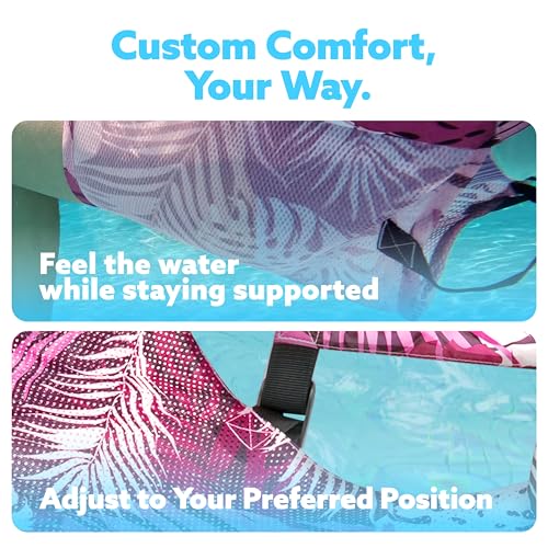 Sloosh Pool Floats Chairs Adult,Inflatable Pool Lounge,Plant Pattern Floating Mat Hammock,Blow up Water Chairs Noodles rafts for Party Summer Water Beach Fun - Image 13
