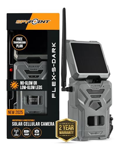 SPYPOINT Flex-S-Dark Solar Cellular Trail Camera ?C Built-in Solar Panel, 40MP Photos, 1080p Videos + Sound, No-Glow Game Camera, Night Vision, Motion Activated Trail Cam - Image 2