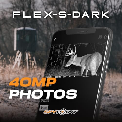 SPYPOINT Flex-S-Dark Solar Cellular Trail Camera ?C Built-in Solar Panel, 40MP Photos, 1080p Videos + Sound, No-Glow Game Camera, Night Vision, Motion Activated Trail Cam - Image 5