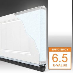 Alternative view of Clopay 111287 Gallery Collection 8 ft. x 7 ft. 6.5 R-Value Insulated Solid White Garage Door