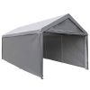 Abba Patio 10 x 20 ft Heavy Duty Portable Carport, Car Canopy Dark Grey