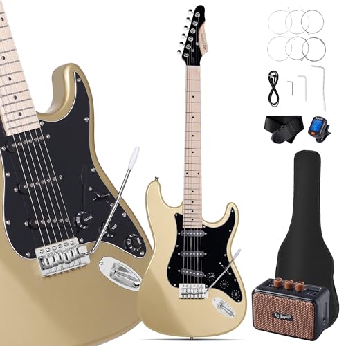 Leo Jaymz 39 Full Size ST Style Electric Guitar Starter Kit with SSH Pickup, 5W Portable Amp, Tuner, Gig Bag, Strap & Accessories (Violet Ocean) - Image 11