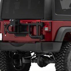Redrock 4×4 HD Tire Carrier Compatible with OEM Tail Gate Compatible with 07-18 Jeep Wrangler JK
