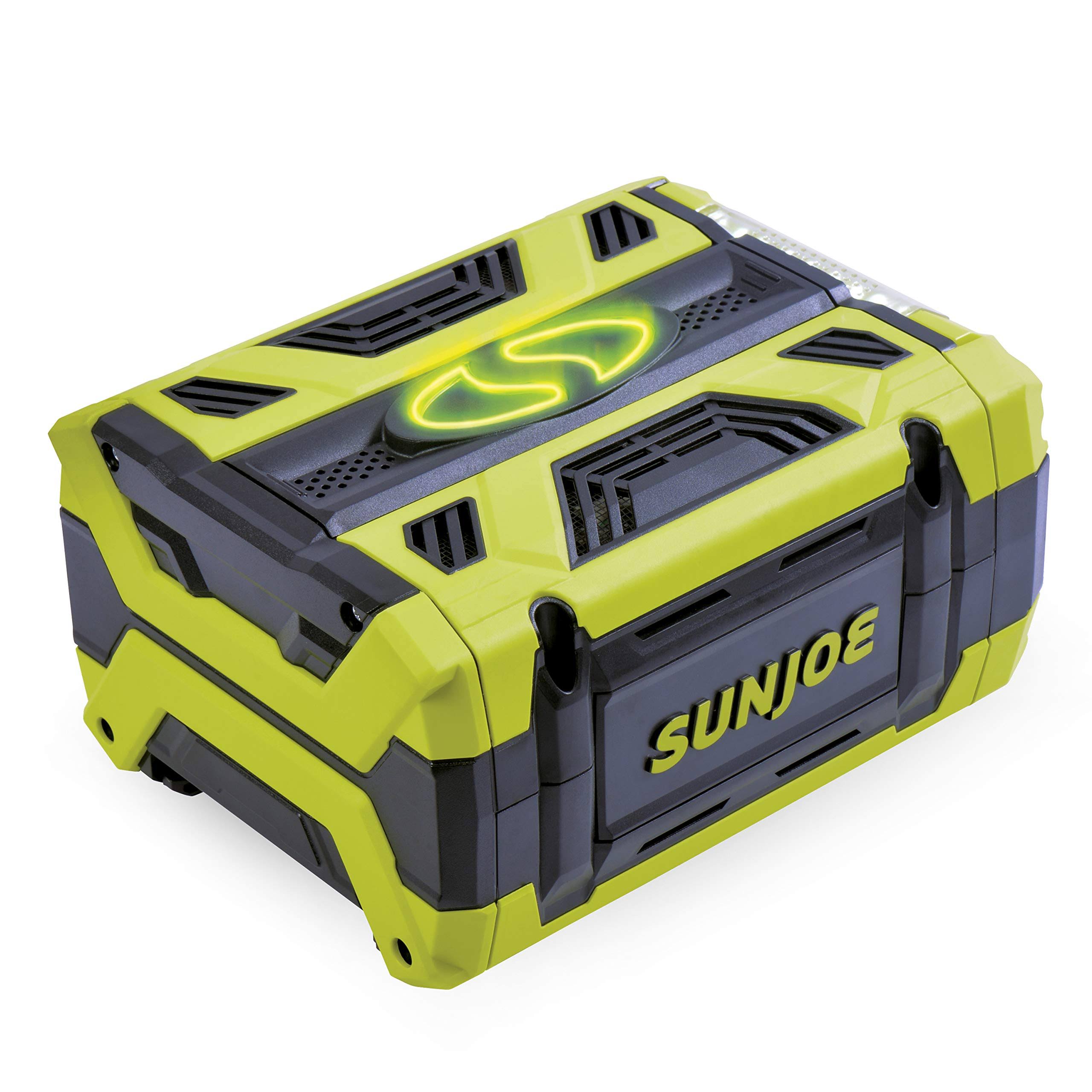 Snow Joe Sun Joe iON100V-5AMP Lithium-Ion Battery | 100-Volt | 5.0-Ah | Dual USB Ports for Advanced Smart Phone Charging
