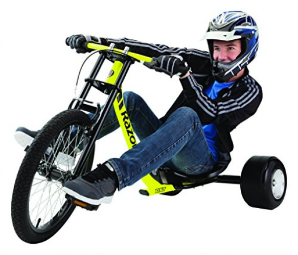 Razor DXT Drift Trike Black/ Yellow- Three Wheeled Drifting Ride on - Image 7