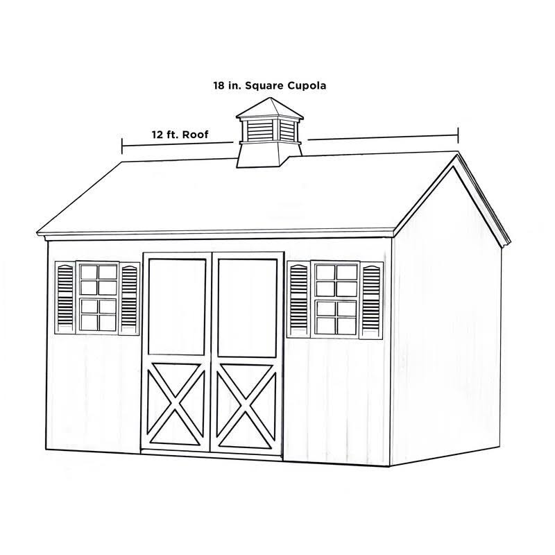 Good Directions Manchester 18 in. x 18 in. x 40 in. Square Vinyl Cupola with Rooster Weathervane - Image 7