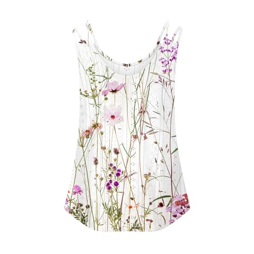 Summer Tank Top for Women 2024 Sexy Sleeveless T Shirts Trendy Floral Eyelet Camisole Tops V Neck Dressy Casual Tunic Blouses - Image 6
