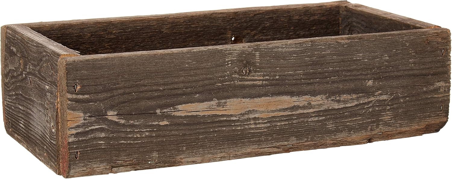 Barnwood Decor Of OKC| Old Farmhouse Barnwood Decorative Rustic Display Box made from 100% Authentic Reclaimed Wood Pack of 2