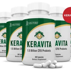 (5 Pack) Keravita 1.5 Billion CFU Probiotic Nail Support 300 Capsules