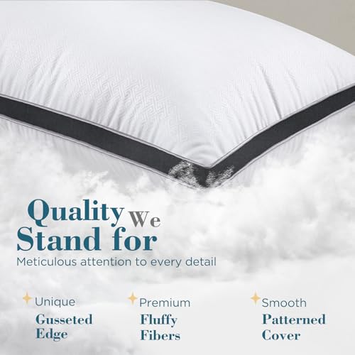 viewstar Bed Pillows King Size Set of 2, Hotel Quality, Down Alternative Big Pillow for Back, Stomach or Side Sleepers, Firm - Image 25