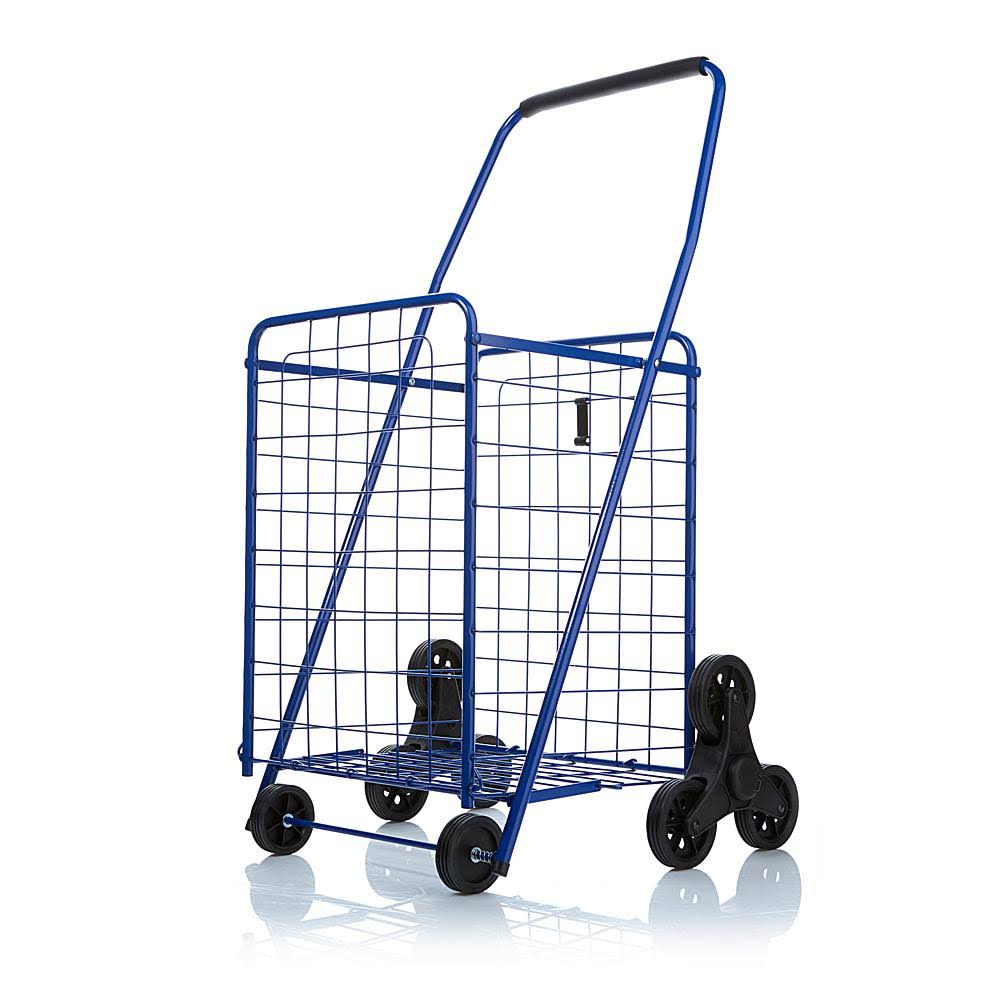 Helping Hand Deluxe Stair Climber Cart in Blue | Folding Cart Holds Up to 60 lbs