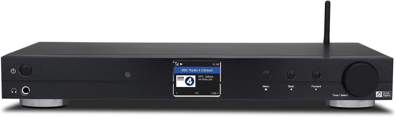 Ocean Digital WiFi Internet Component Radio Tuner (430 mm) WR10 FM/ Ethernet Bluetooth Receiver 2.4 Color Display with Digital Output to Connect Hi-Fi System -Black - Image 5