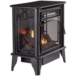 Alternative view of Procom GAS Stove 3-Sided Black Dual Fuel with Remote Control – 23,000 BTU PCNSD25RTA
