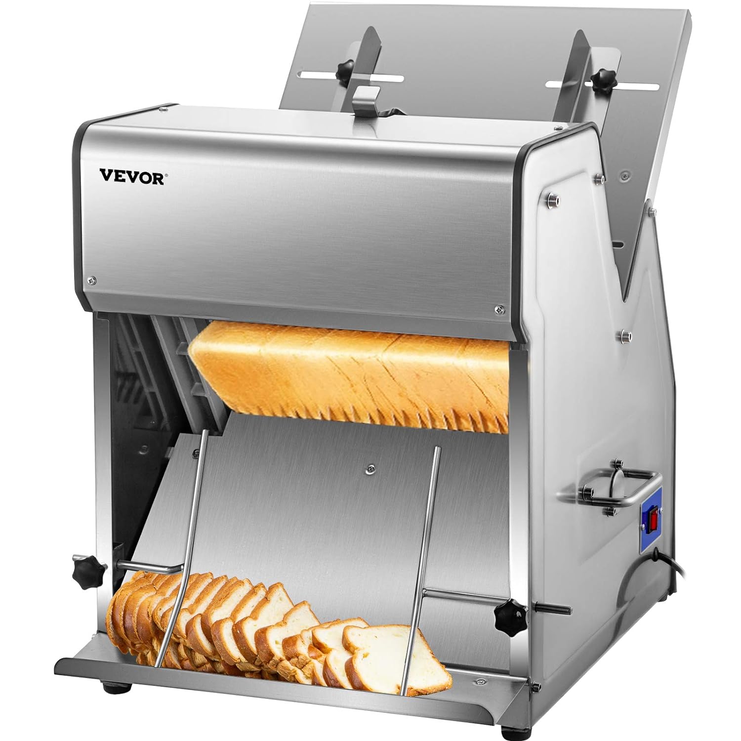 Home AND Kitchen VEVOR Commercial Toast Bread Slicer, 12mm Thickness Electric Bread Cutting Machine, 31PCS Commercial Bakery Bread Slicer, 110V Toast Cutter Cutting Machine, Bread Cutter for Bread Sheet Cutter Cutting