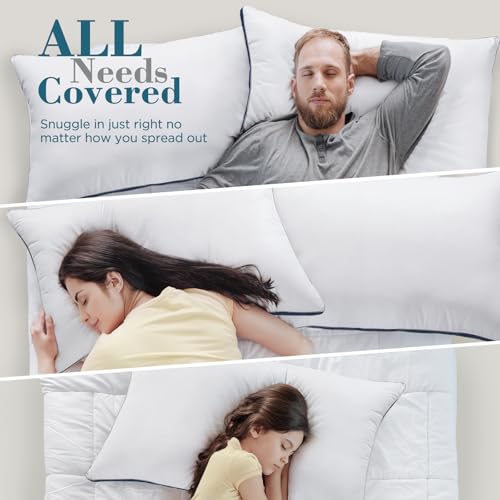 viewstar Bed Pillows King Size Set of 2, Hotel Quality, Down Alternative Big Pillow for Back, Stomach or Side Sleepers, Firm - Image 10