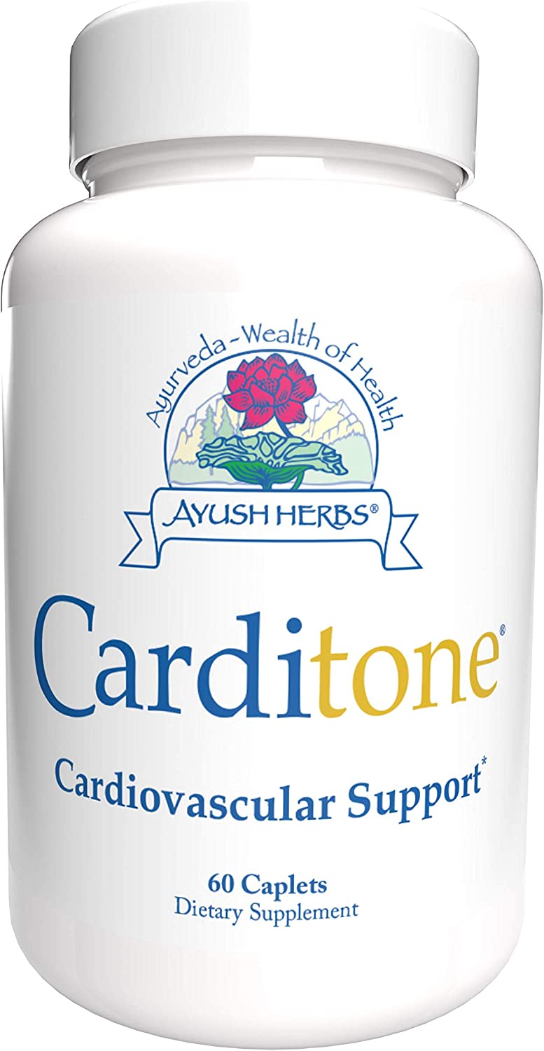 Ayush Herbs Carditone, Unbeatable Blood Pressure and Cardiovascular Support Herbal Supplement, 60 Tablets